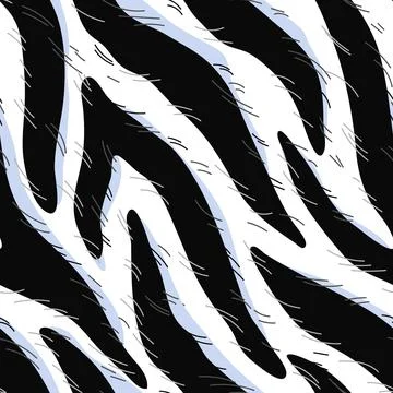 Seamless pattern with decorative zebra print. Animal stylized ornament, fur Illustrazione stock