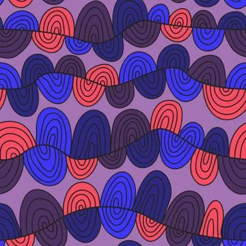 Seamless pattern with decoratove waves, design element. marine background Stockillustratie