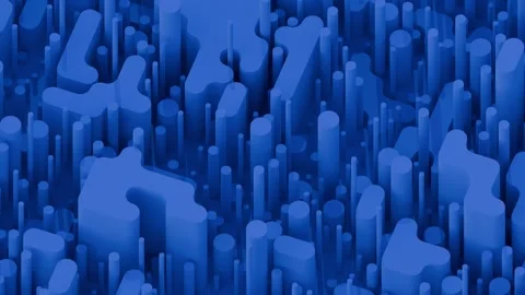 A seamless pattern of deep blue vertical columns and flowing geometric shapes cr Stock Footage 340238409