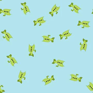 Seamless pattern deep submarine cartoon vector イラスト素材