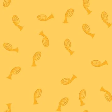 Seamless pattern deep tuba cartoon vector Stock Illustration