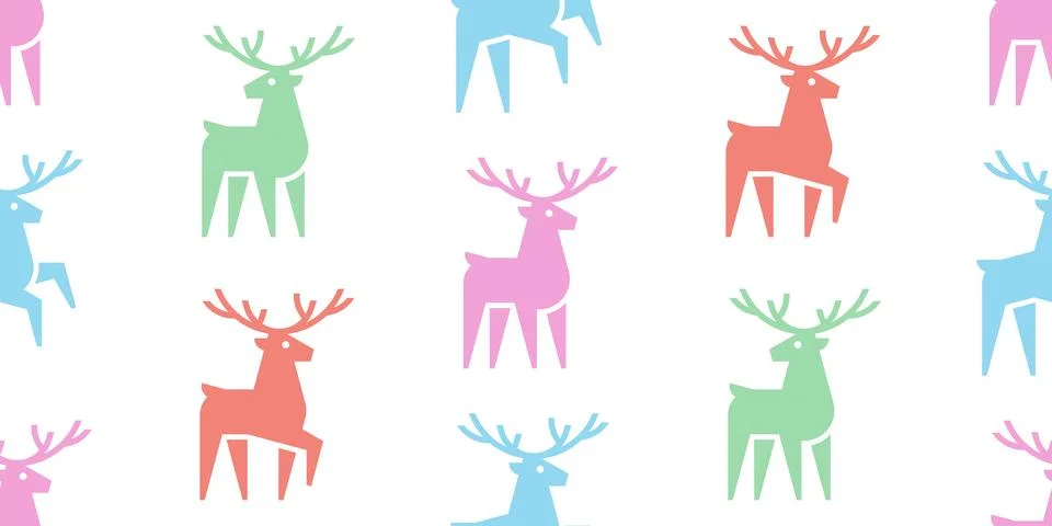 Seamless pattern with Deers Stock Illustration