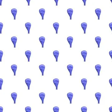 Seamless pattern with deflated blue party balloons Stock Illustration