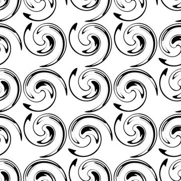 Seamless pattern with deformed circles Stock Illustration