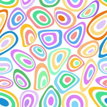 Seamless pattern of deformed circles for texture, textiles, prints, and simpl イラスト素材