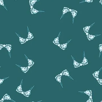 Seamless pattern delicate bra lace cartoon vector Stock Illustration
