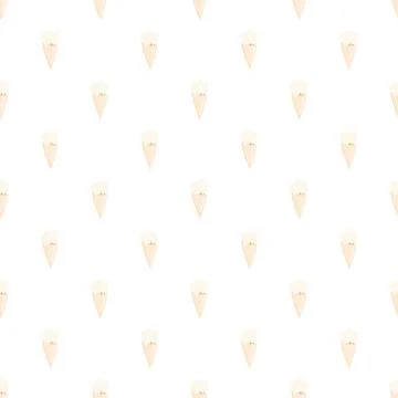 Seamless pattern with delicate flower bouquets in cones Stock Illustration