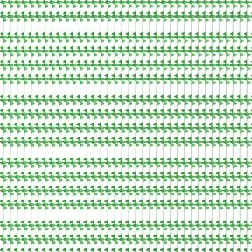 Seamless pattern of delicate green twigs on white background Stock Illustration