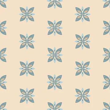 Seamless pattern with a delicate minimalist pattern in Scandinavian style. .. Stock Illustration