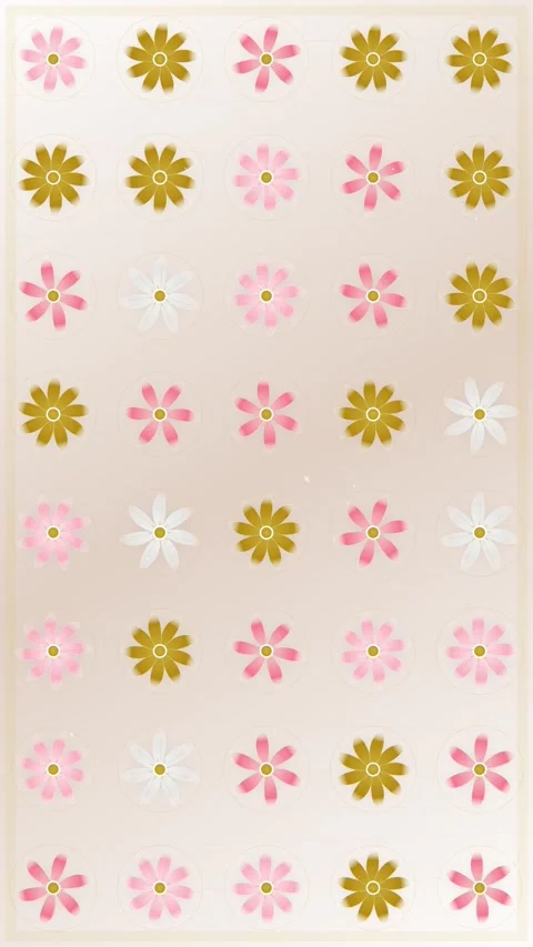 Seamless Pattern of Delicate Pink and Gold Flowers on Gradient Background Stock Footage 347697752