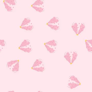 Seamless pattern delicate veil bridal cartoon vector Stock Illustration