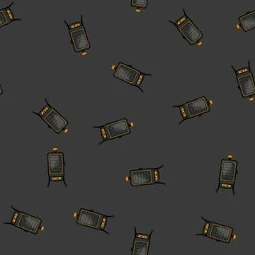 Seamless pattern delicious smoker bbq cartoon vector Stock Illustration