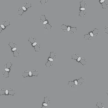 Seamless pattern delivery quadcopter cartoon vector イラスト素材