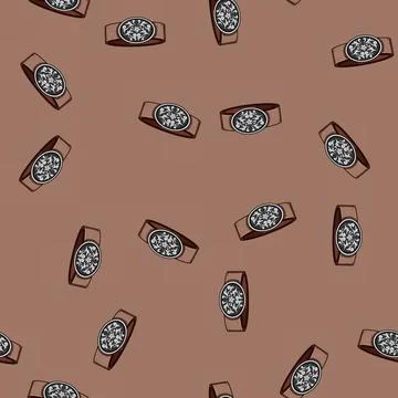 Seamless pattern denim belt cowboy cartoon vector Stock Illustration
