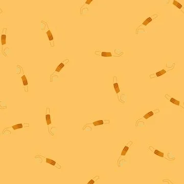 Seamless pattern dentistry dental floss cartoon vector Stock Illustration