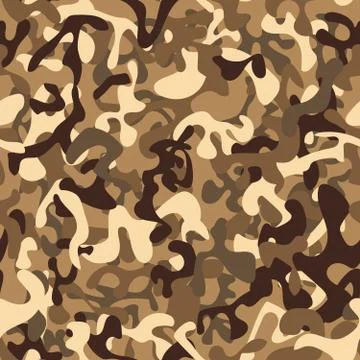 Seamless pattern. Desert army camouflage Stock Illustration