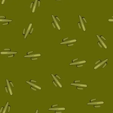 Seamless pattern desert cactus cartoon vector Illustrazione stock