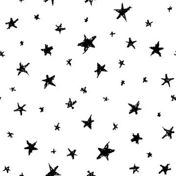 Seamless pattern design abstract sky stars, simple lines scandinavian style b Stock Illustration