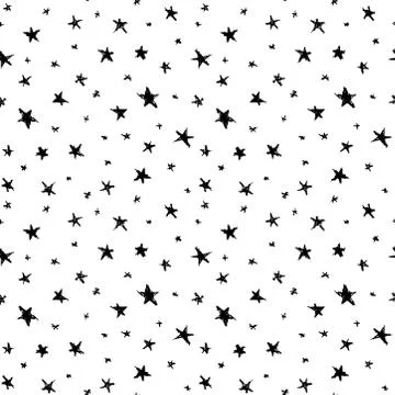 Seamless pattern design abstract sky stars, simple lines scandinavian style b 库存插图