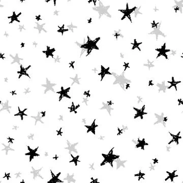 Seamless pattern design abstract sky stars, simple lines scandinavian style b 库存插图