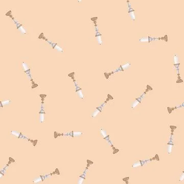 Seamless pattern design candlestick vintage cartoon vector Illustrazione stock
