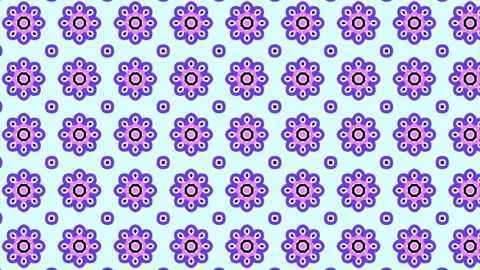 Seamless pattern design with colorful floral background slide animation. Stock Footage 201176448