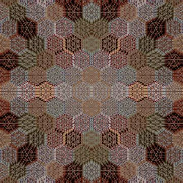 Seamless pattern design of colorful hexagon shapes background イラスト素材