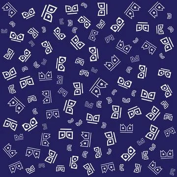 Seamless pattern design featuring abstract character faces perfect for crea.. Stockillustratie