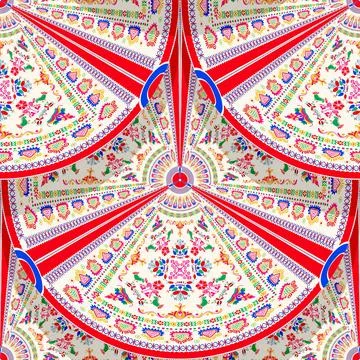 Seamless pattern design inspired by traditional Hungarian embroidery Stock Illustration