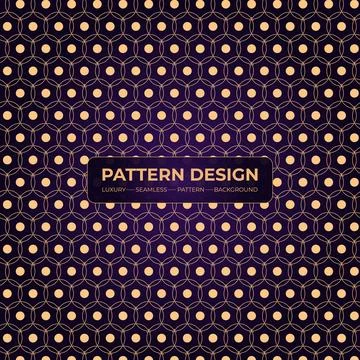 Seamless pattern design intricate geometric hexagonal pattern with golden d.. 库存插图