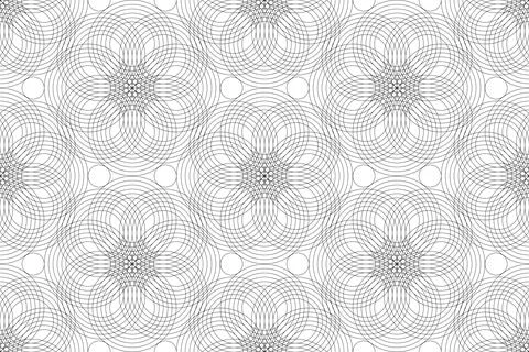 Seamless Pattern Design mandala of Sacred Geometry background. Textile Stock Illustration