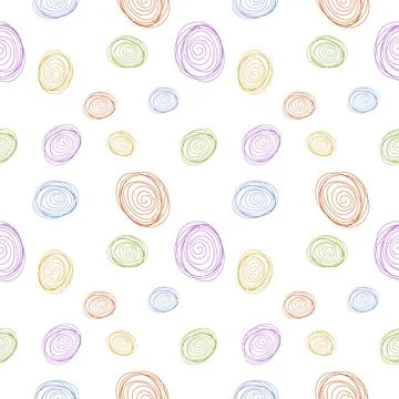 Seamless pattern design shape abstract doodle background illustration Stock Illustration