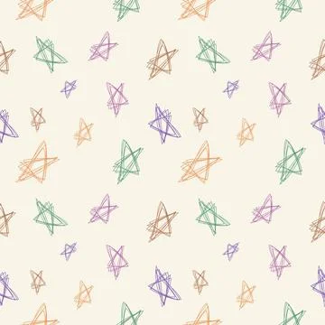 Seamless pattern design shape abstract doodle background illustration Stockillustratie
