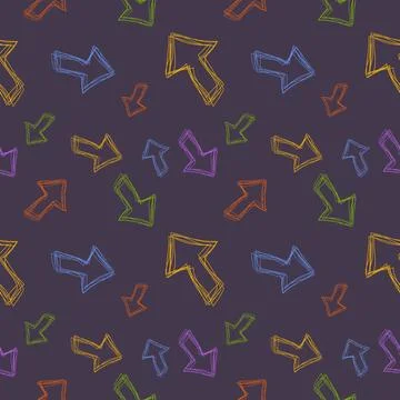 Seamless pattern design shape abstract doodle background illustration Stock Illustration