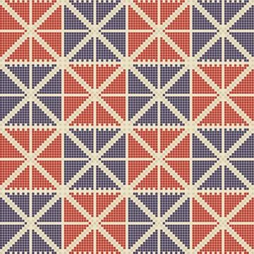 Seamless pattern design with traditional Palestinian embroidery motif Stock Illustration