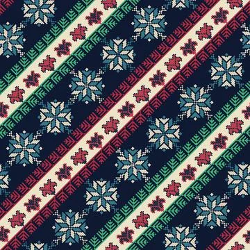 Seamless pattern design with traditional Palestinian embroidery motif イラスト素材