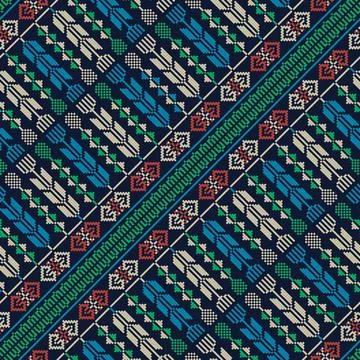 Seamless pattern design with traditional Palestinian embroidery motif Illustrazione stock