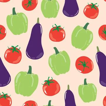 Seamless pattern design with vegetables vector design Illustrazione stock