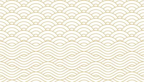 Seamless pattern design, Water wave in traditional oriental Chinese and Jap.. Stock Illustration