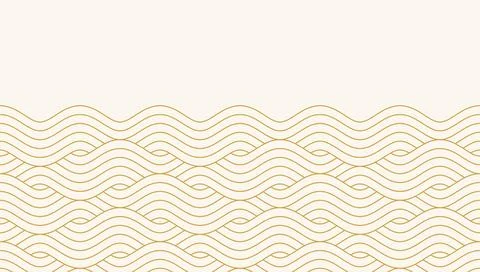 Seamless pattern design, Water wave in traditional oriental Chinese and Jap.. Stock Illustration