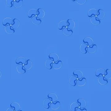 Seamless pattern desk cooling fan cartoon vector Stock Illustration
