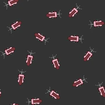 Seamless pattern desk game chair cartoon vector Stock Illustration