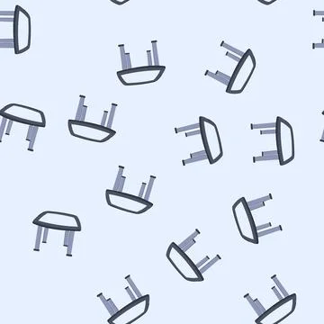 Seamless pattern desk glass table cartoon vector Stock Illustration