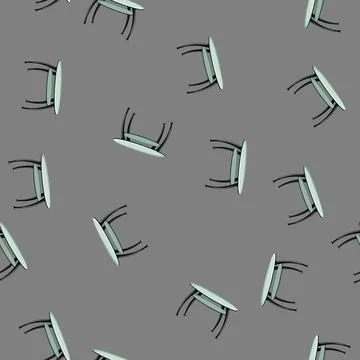 Seamless pattern desk glass table cartoon vector Illustrazione stock
