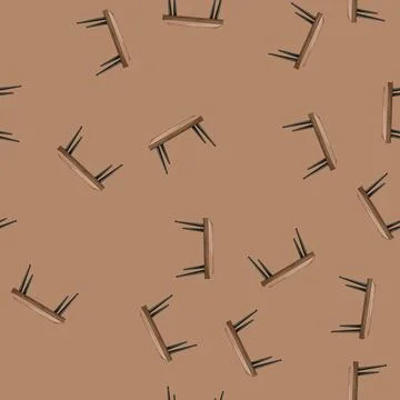 Seamless pattern desk wood table cartoon vector Stockillustratie