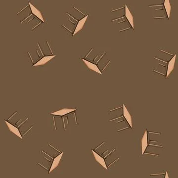 Seamless pattern desk wooden table cartoon vector Stock Illustration