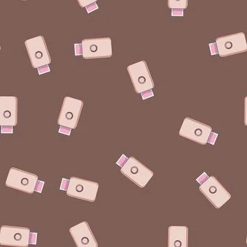 Seamless pattern desktop compact photo printer cartoon vector Stock Illustration