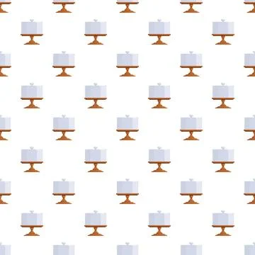 Seamless pattern of dessert cake stand cloche Illustrazione stock