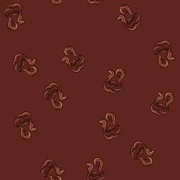 Seamless pattern dessert chocolate drip sause cartoon vector 스톡 일러스트