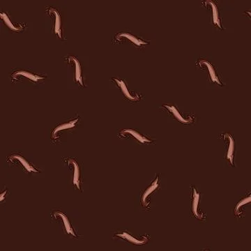 Seamless pattern dessert chocolate splash cartoon vector Stock Illustration